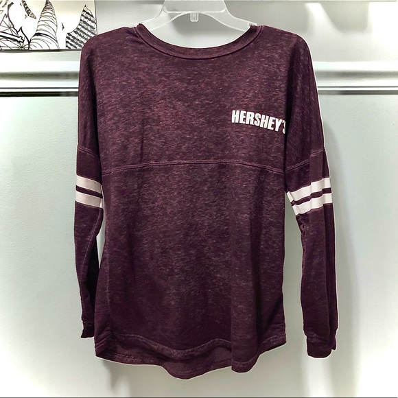 Hershey’s Maroon Long-sleeve T Adult Med - Picture 1 of 1